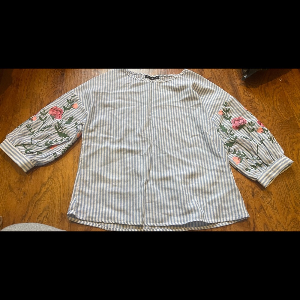 Striped flower shirt